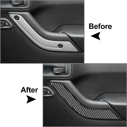 4 x Interior Door Handle Cover Trim for Jeep Wrangler JK (2011-2017)