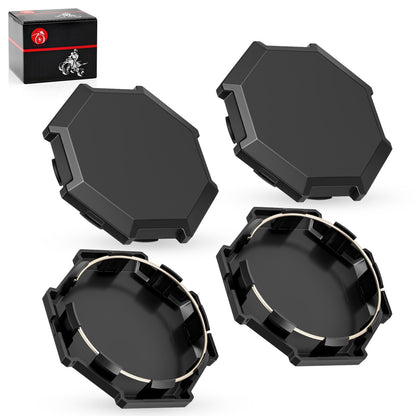 Set of 4 Black Wheel Hub Caps for Polaris Sportsman 1000 XP (2017–2024)