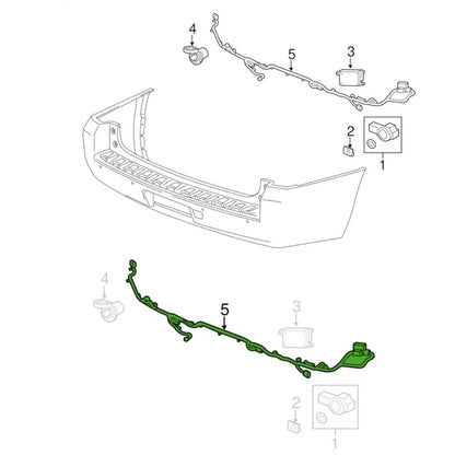 Rear Object Alarm Sensor Wiring Harness for Cadillac Chevrolet (2015-2020)