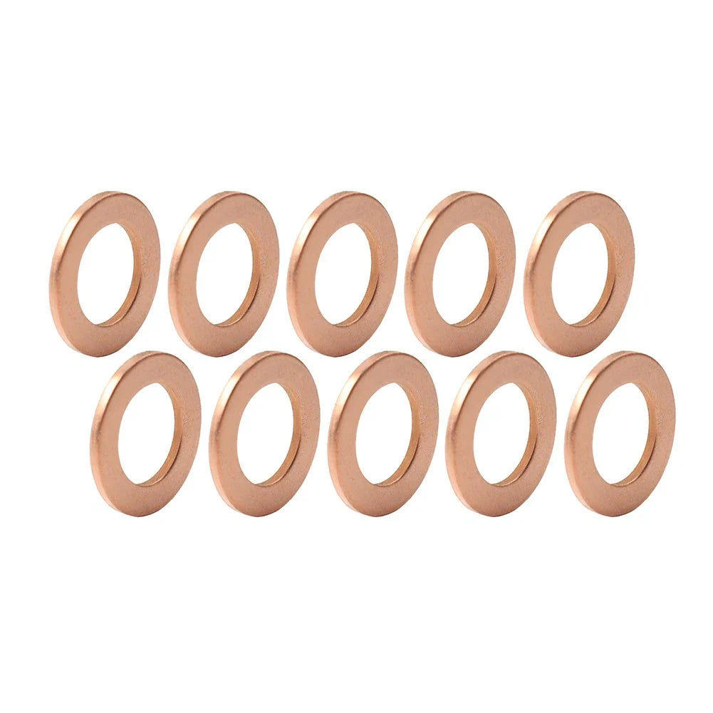 10 x M12 Universal Copper Oil Drain Plug Gasket Seal Ring
