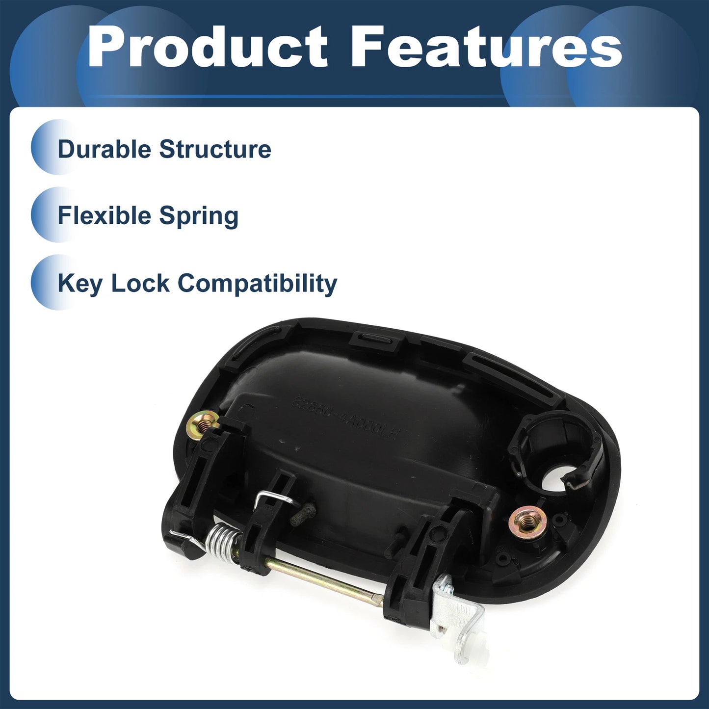 Front Left Door Handle for Hyundai H1 Starex (1998–2007) Black