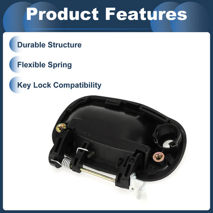 Front Left Door Handle for Hyundai H1 Starex (1998–2007) Black