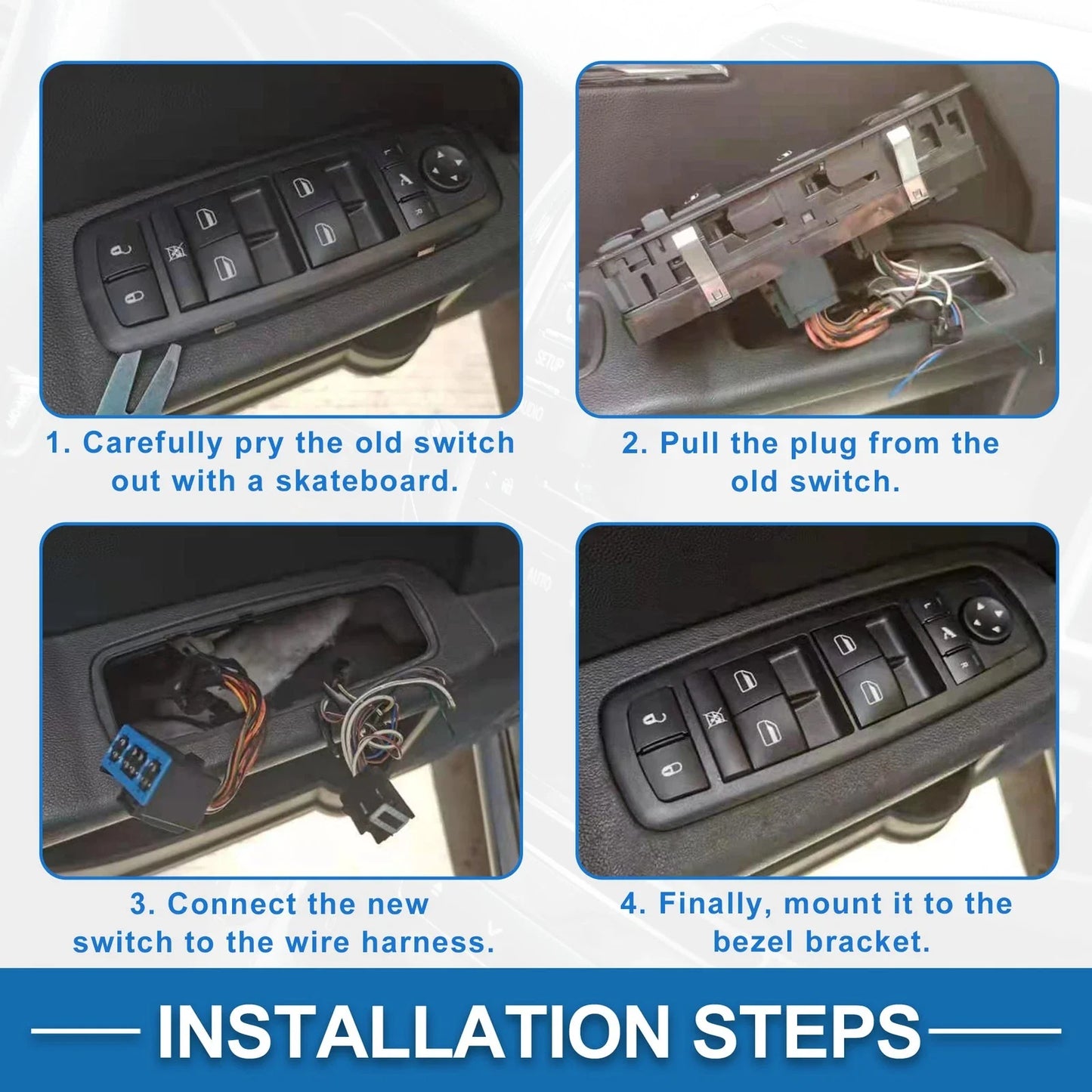 Rear Power Window Switch for Dodge Ram 1500 2500 3500 (2004)
