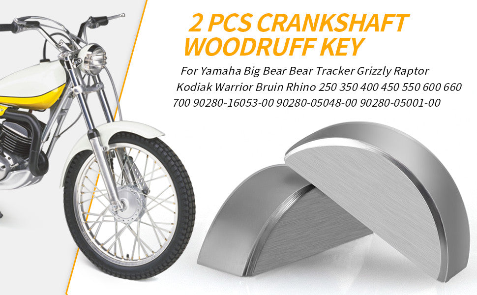 2X Crankshaft Woodruff Key Kit for Yamaha YZ250 YZ360 YZ400 IT250 IT400 (A/B/C/F)