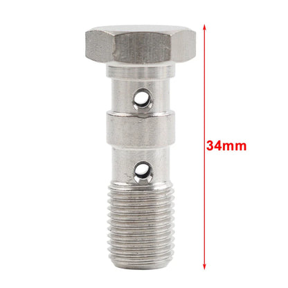 Stainless Double Banjo Bolt 3/8x24 AN3 Brake Adaptor for Car Model