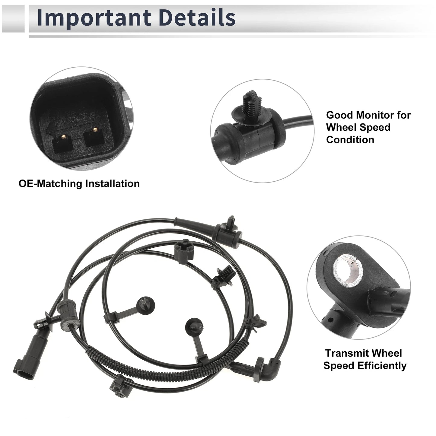 ABS Wheel Speed Sensor No. 23483152 for Chevrolet Malibu (2013–2015) Rear Right