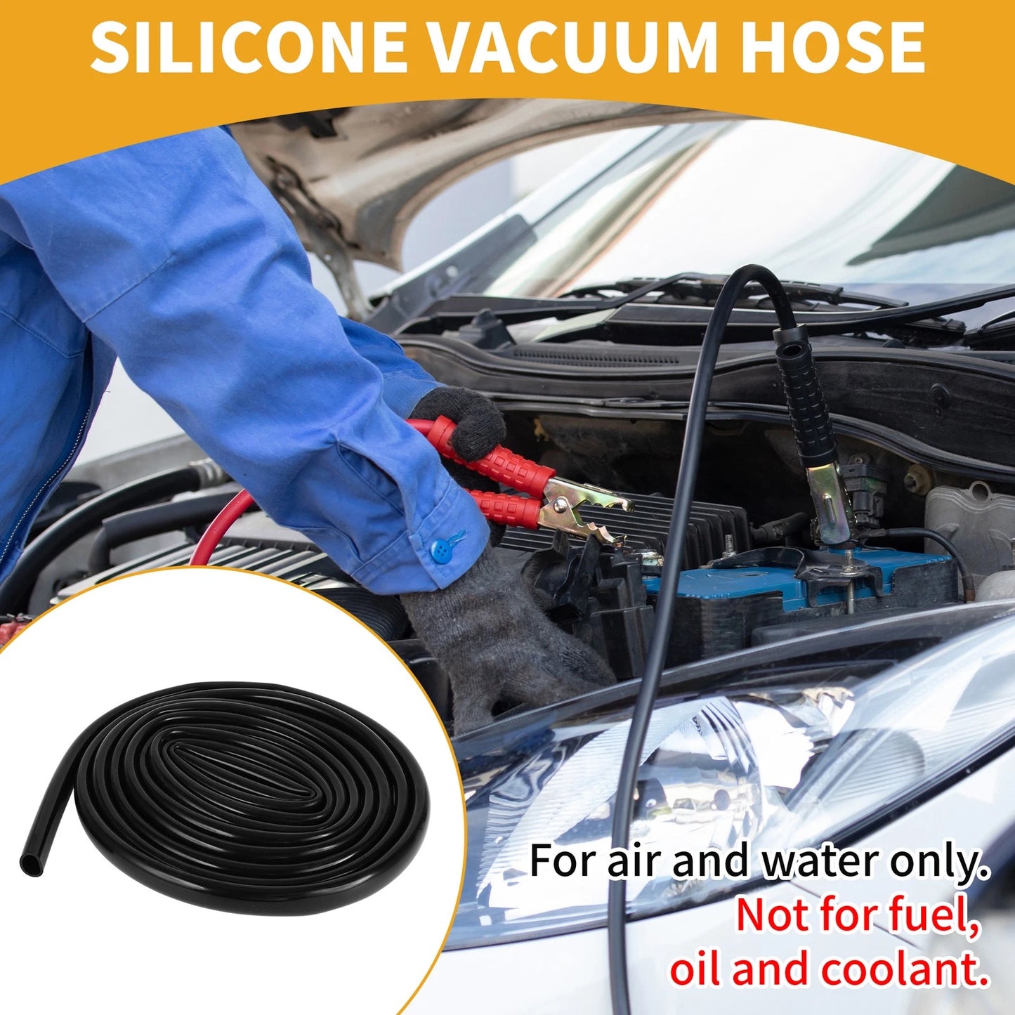 Silicone Vacuum Tubing Hose 11/16" ID 2mm Thick 16.4FT for Water