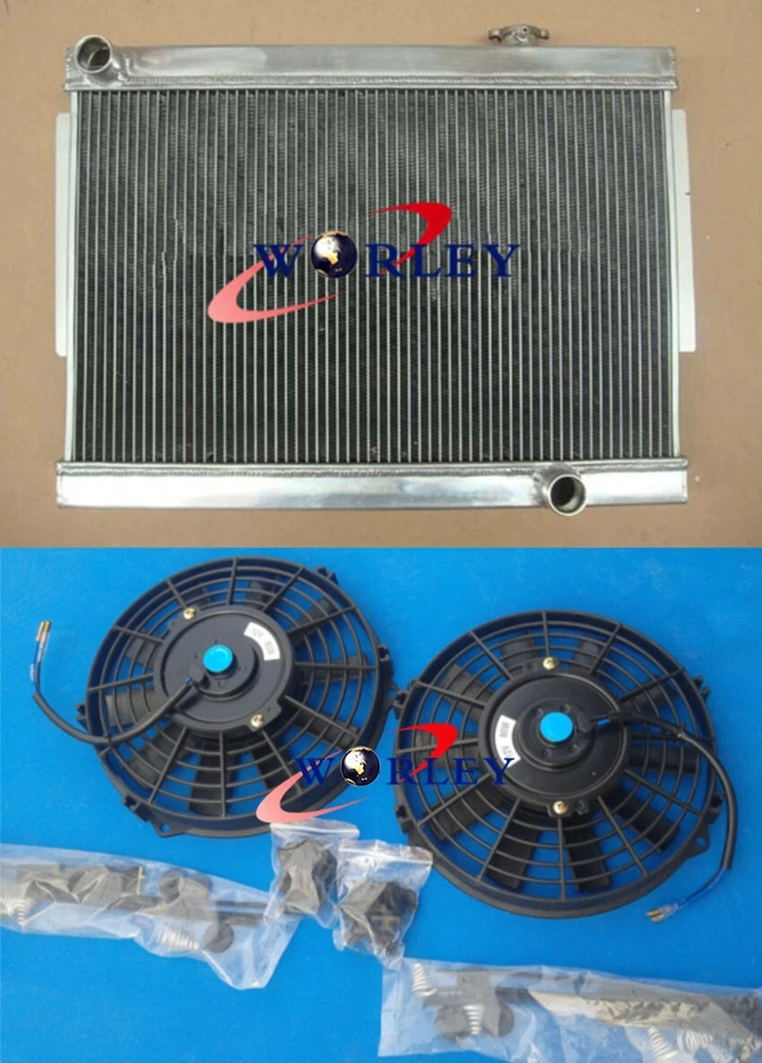 3 Row Aluminum Radiator & 2 Fans for Holden Torana (LJ LC LH LX)