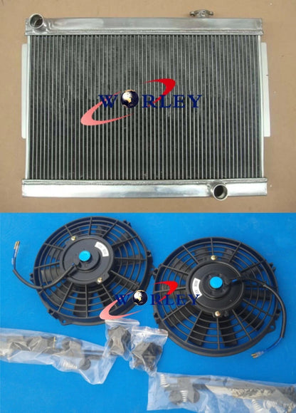 3 Row Aluminum Radiator & 2 Fans for Holden Torana (LJ LC LH LX)