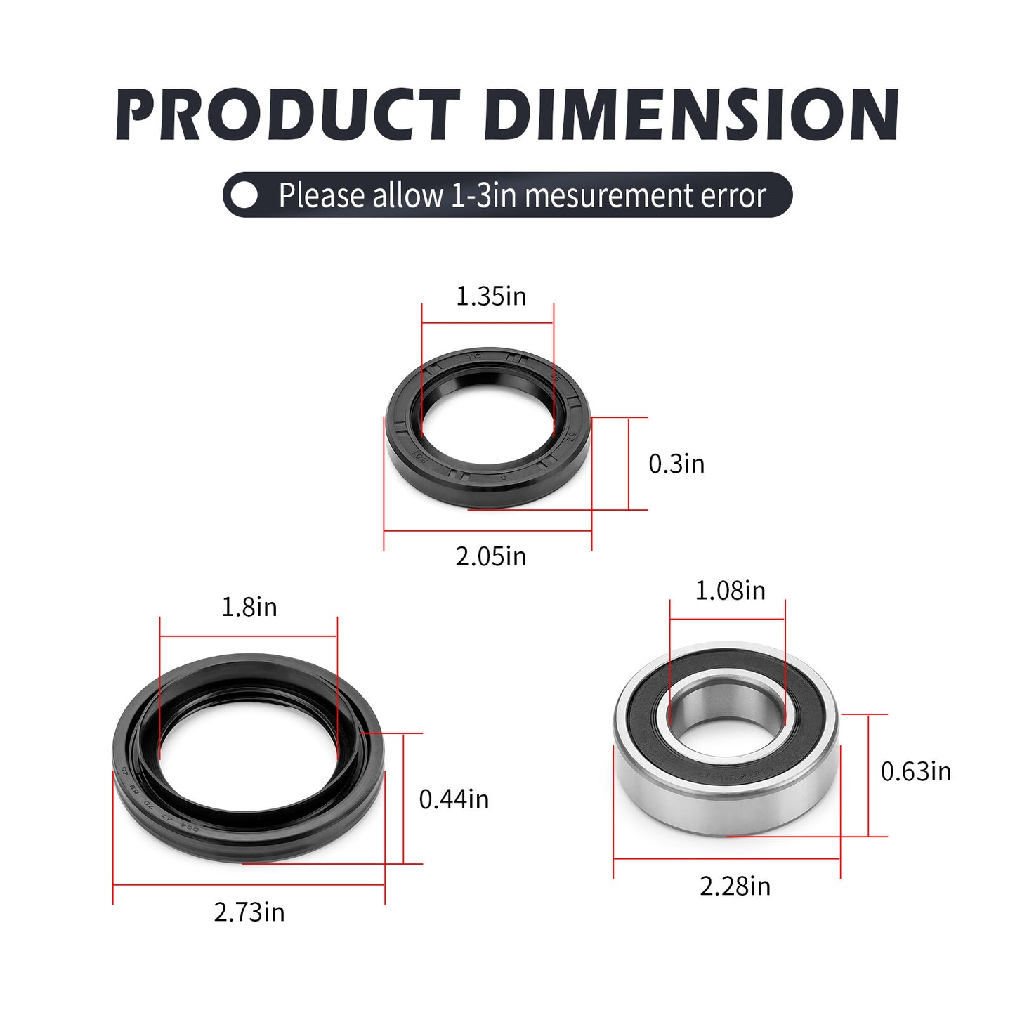 Rear Brake Panel Bearing & Seals Kit for Yamaha Big Bear 250 400 (1985–2006)