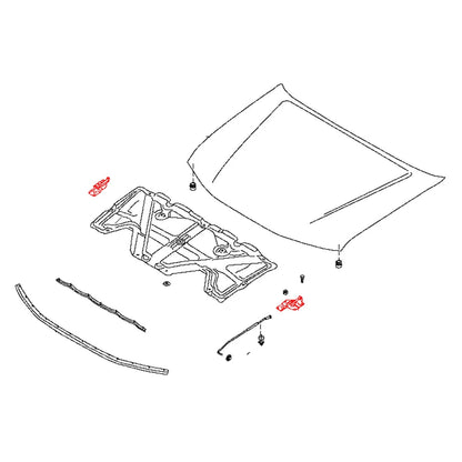Bonnet Hood Hinges for Nissan Navara Frontier D40 (2005–2021)