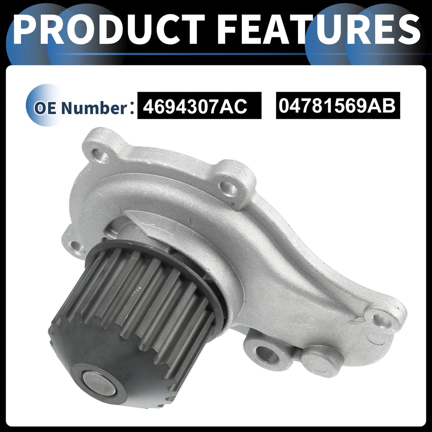 Water Pump with Seals for Chrysler Cirrus (1995-2000)