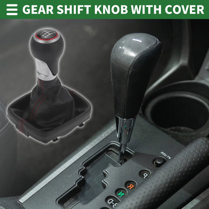 6 Speed Shift Knob with Cover for Audi A3 8P (2003–2013) Matte Red Black