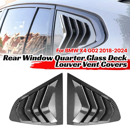 Air-intake Rear Window Quarter Glass Duct Vent Covers for BMW X4 (2018-2024)