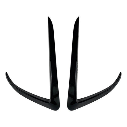 Black Front Fog Light Eyebrow Cover Trim for Tesla Model X (2015-2020)