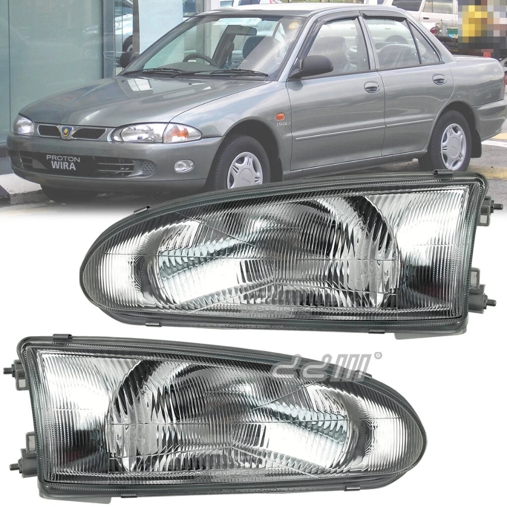 1 Pair Headlight Glass Lens for Proton Arena Jumbuck Satria Wira Persona (2000-2007)
