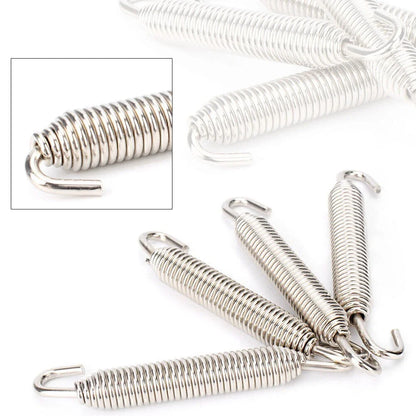 4PC Silver Universal Long Outlaw Racing Stainless Header Exhaust Springs 83mm
