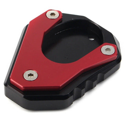 CNC Red Foot Stand Side Extension Plate for KAWASAKI Ninja 400, Versys 650, KLX 250