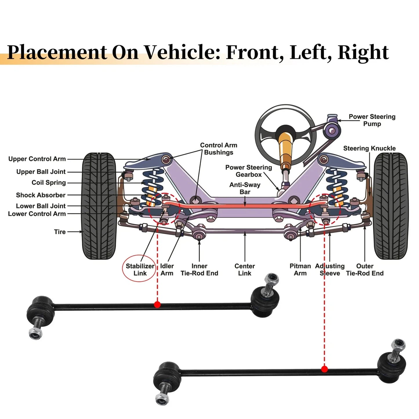 Front Stabiliser Sway Bar Link for BMW 325xi