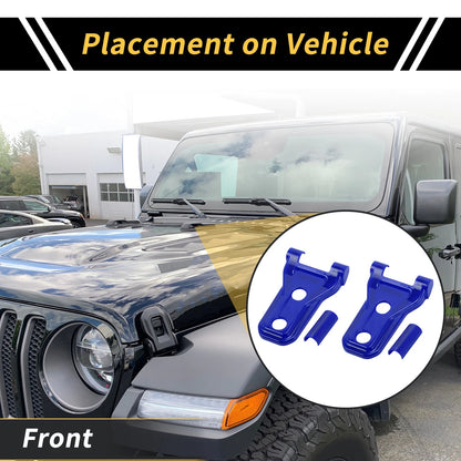 1 Pair Engine Hood Hinge Cover for Jeep Wrangler JL JLU (2018–2024) Deep Blue