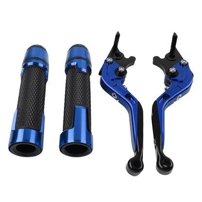 Blue Extendable Brake Clutch Levers Grips Set for BMW G310R G310GS (2017-2023)
