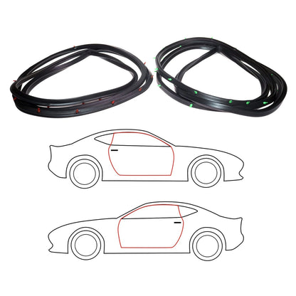 Set of 2 Front Door Weatherstrip Seals for Toyota Corolla Sprinter (1975–1979)