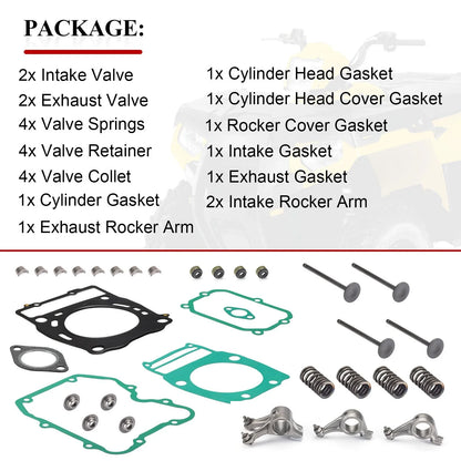 Rocker Arm w/ Cylinder Head Valve Gasket Kit for Polaris Ranger (2000–2010)