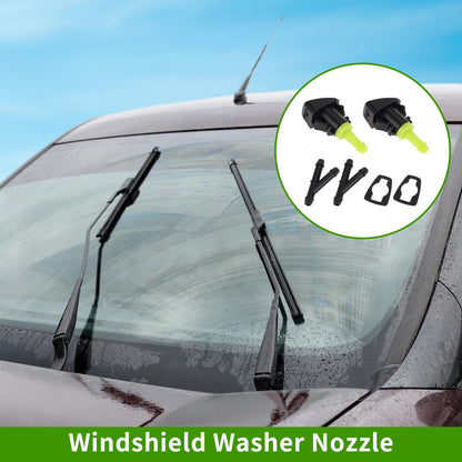 2X Windshield Washer Nozzle with Y Hose Connector for Chrysler Town (2008–2016)