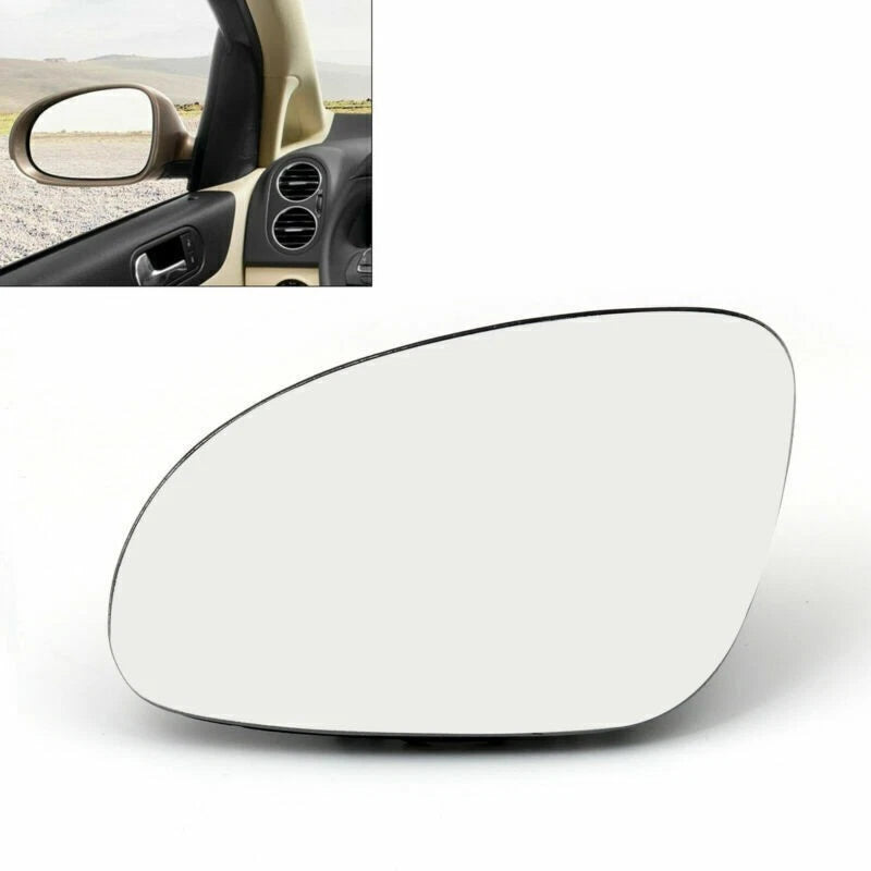Left Door Heated Mirror Glass w/ Holder for VW Golf GTI Jetta MK5 Passat B6 (2006–2010)