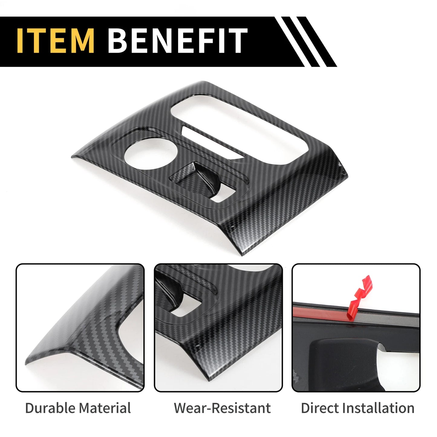 Console Gear Shift Frame Cover for Chevy Colorado (2023–2024) Carbon Fiber