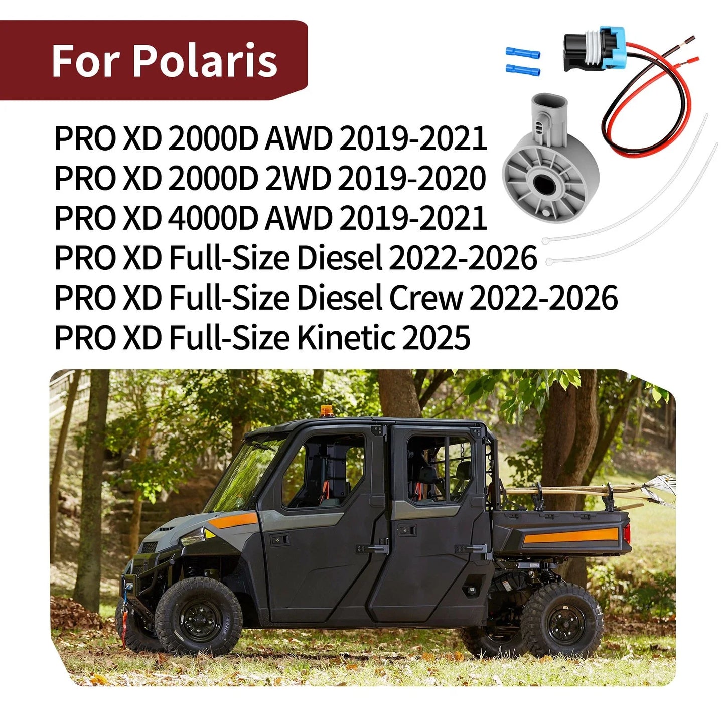 2 x Gear Position Sensor & Harness for Polaris PRO XD (2019–2021)