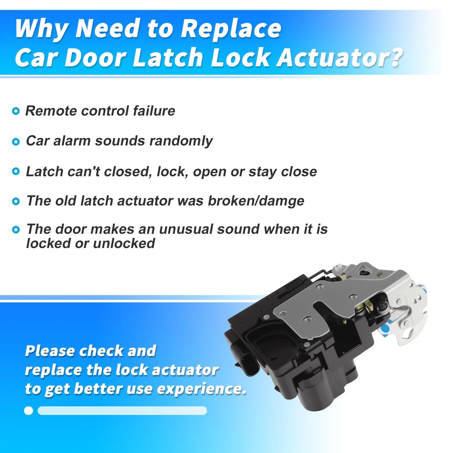 Front Right Power Door Lock Actuator 96272639 for Chevrolet Aveo (2004–2011)