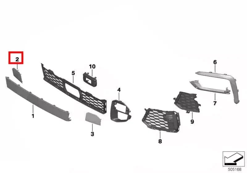 Left Front Bumper Tow Hook Eye Cap Cover for BMW X6 (2020–2023)