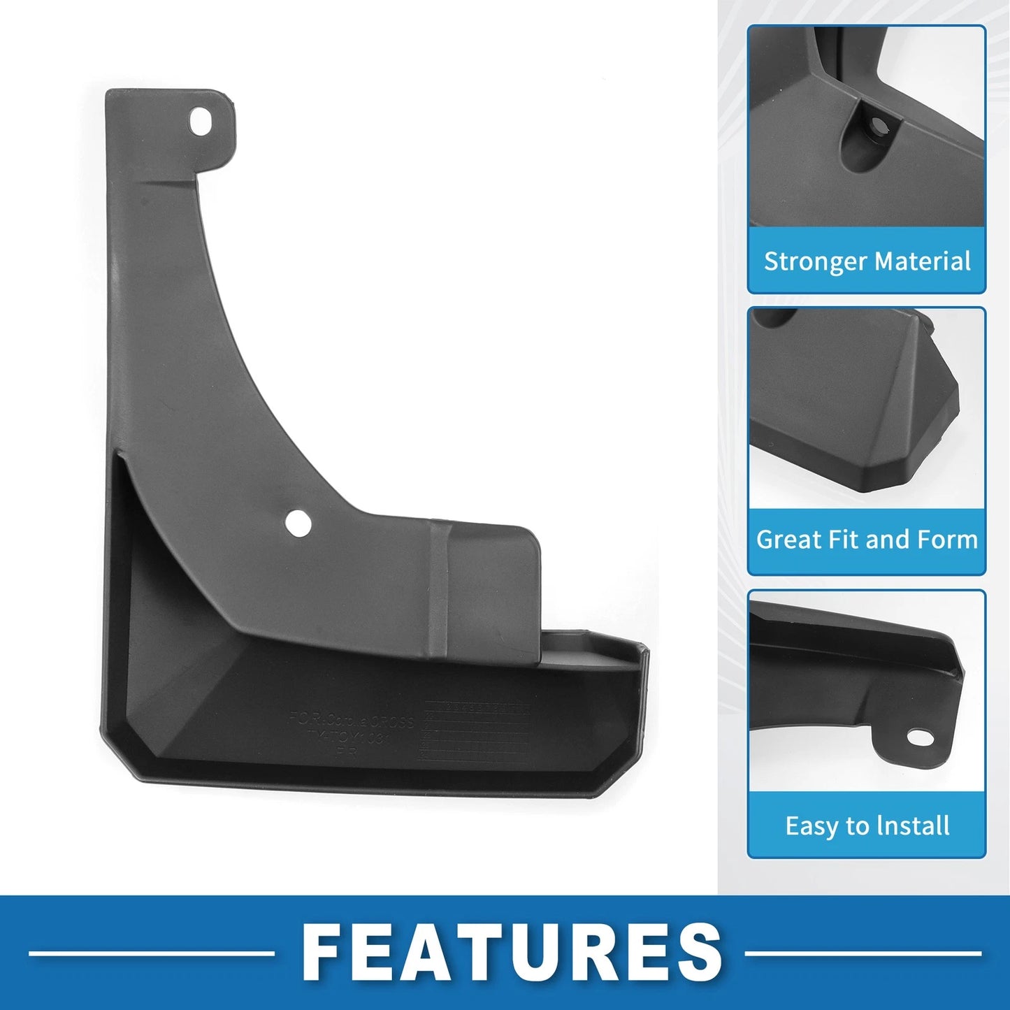 Mud Flap Splash Guard Set for Toyota Corolla Cross (2021–2023)