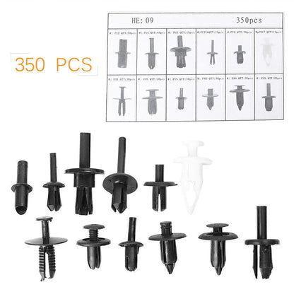 350 x Car Plastic Rivets Fasteners Trim Clips