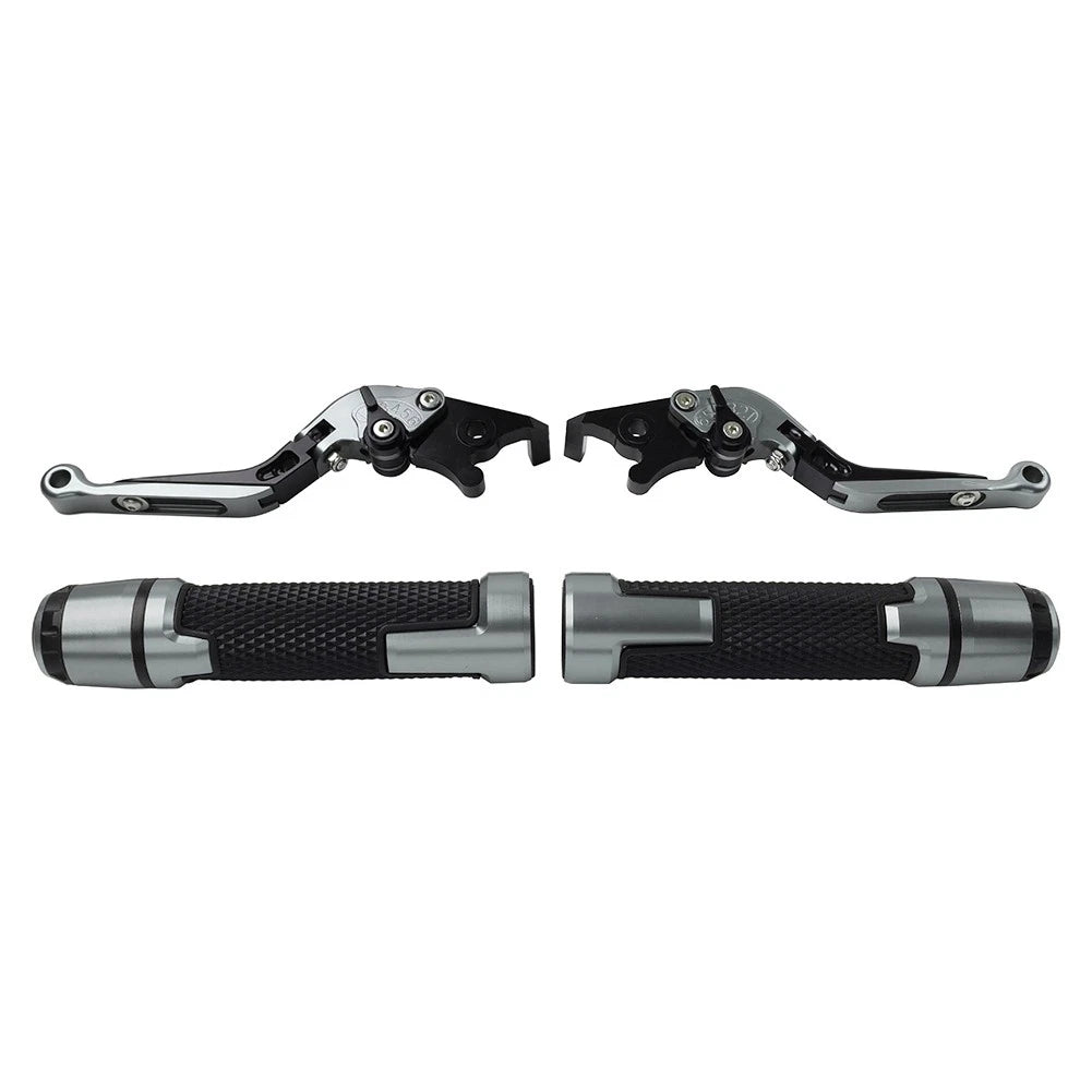 Set of 2 Grey Brake Clutch Levers for BMW F650GS (2002–2007)