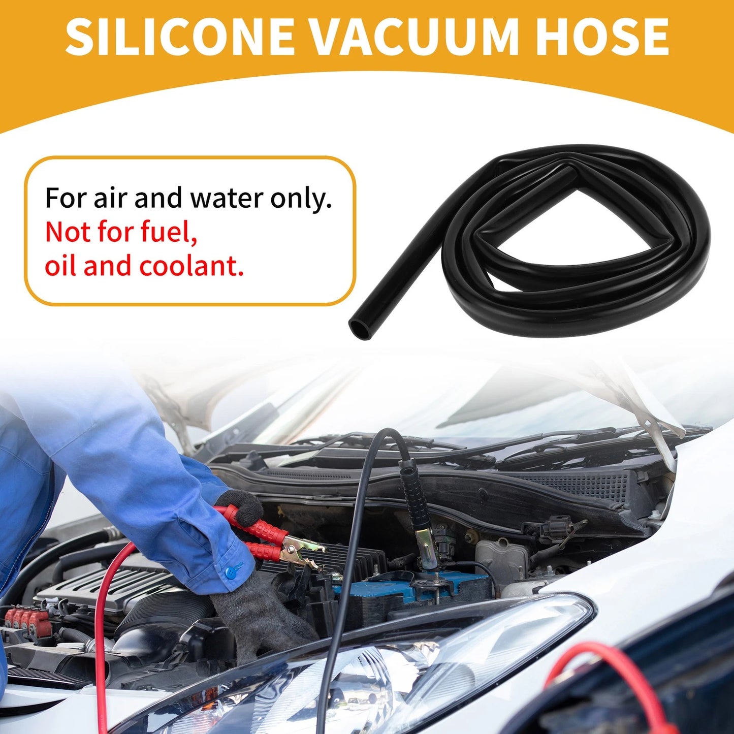 5.5FT 5/8" Silicone Vacuum Tubing Hose for Air and Water (16mm ID, 2mm Thickness)