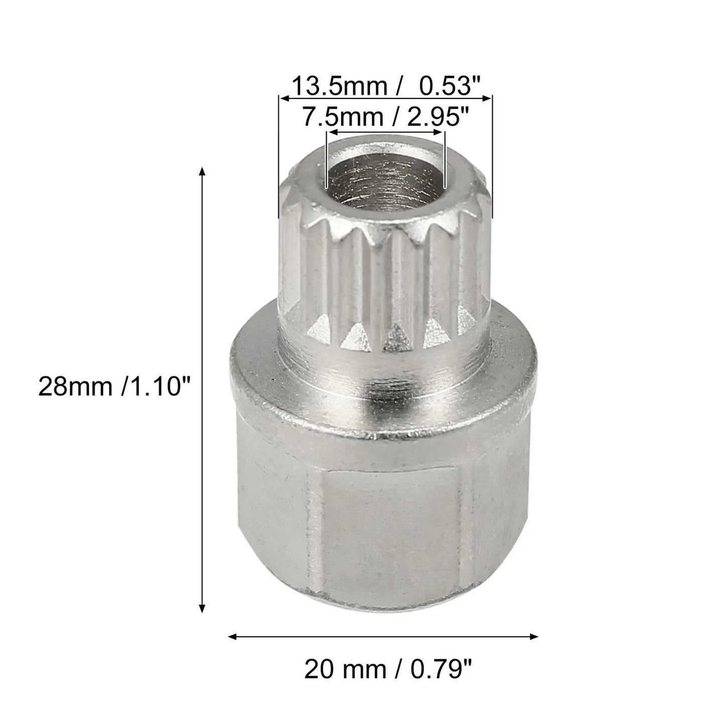 Hollow Anti Theft Wheel Lock Lug Nut Removal Key for BMW