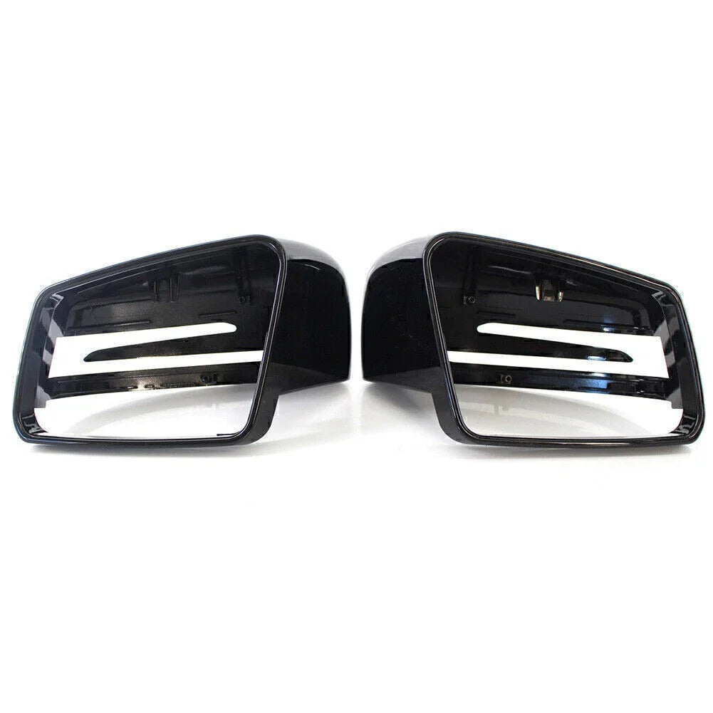 Gloss Black Rearview Mirror Covers for Mercedes Benz E/C/S W212 W204 W221 (N/A)