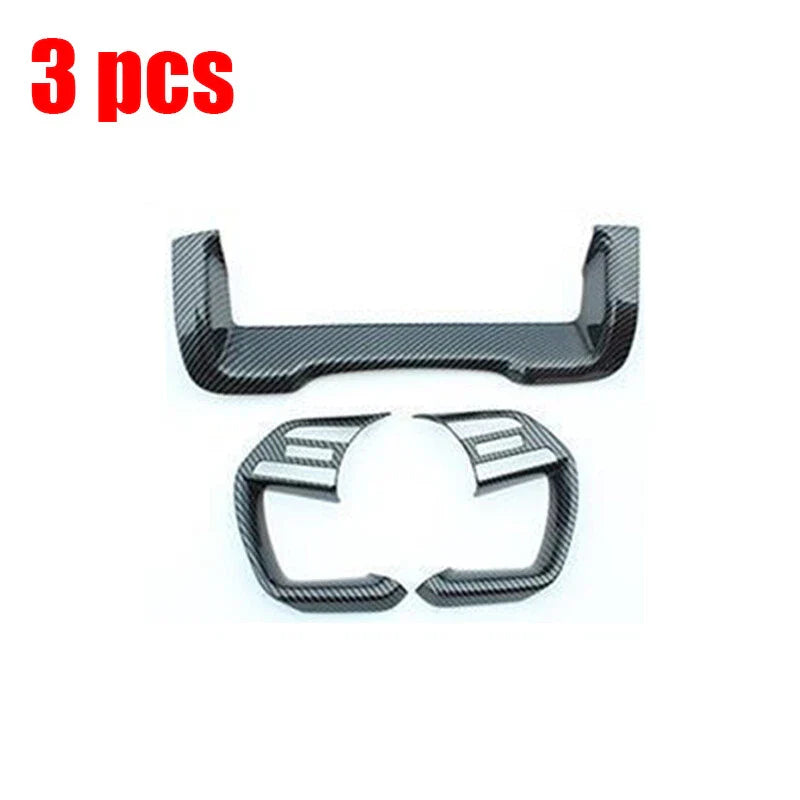 3x Carbon Fiber Steering Wheel Button Cover Trim for Hyundai Tucson (2022–2024)