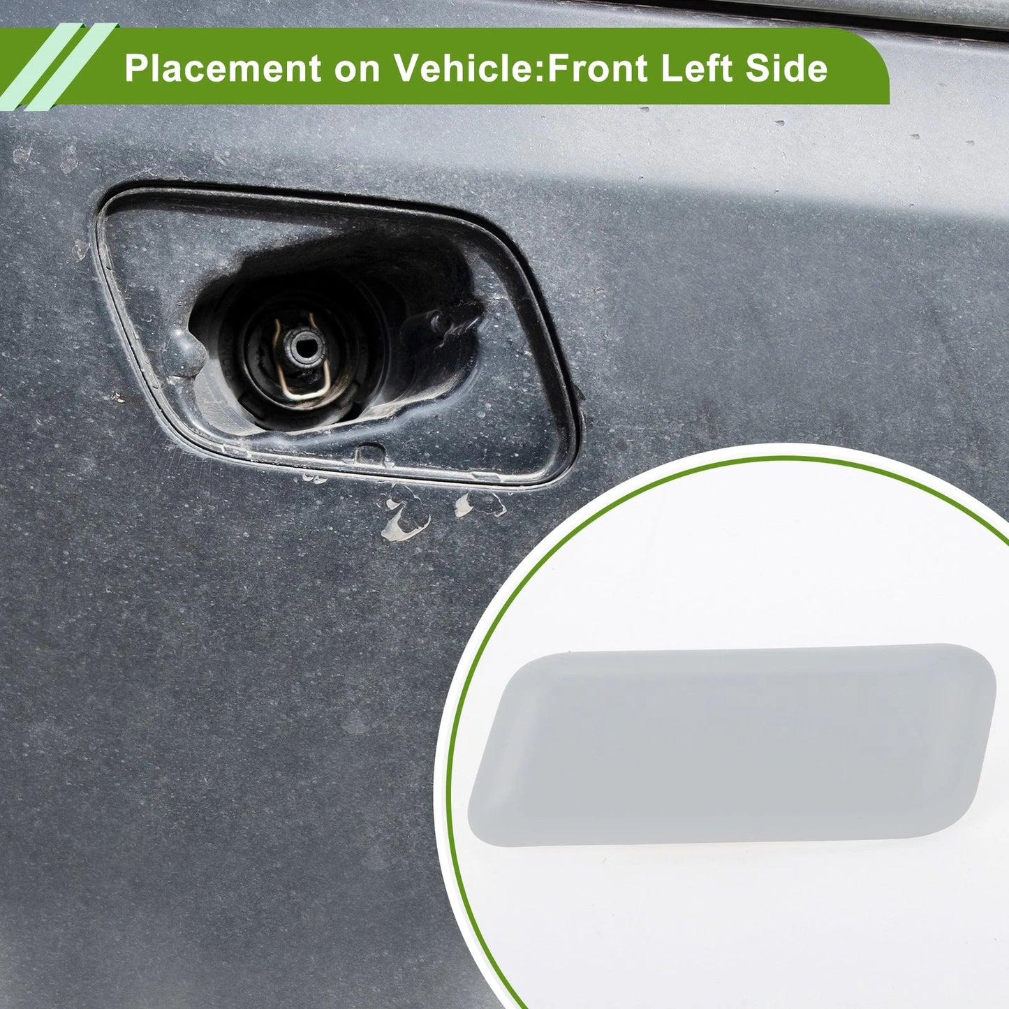 Left Washer Nozzle Cover for Toyota Land Cruiser (2016–2021) 8535460070 Unpainted