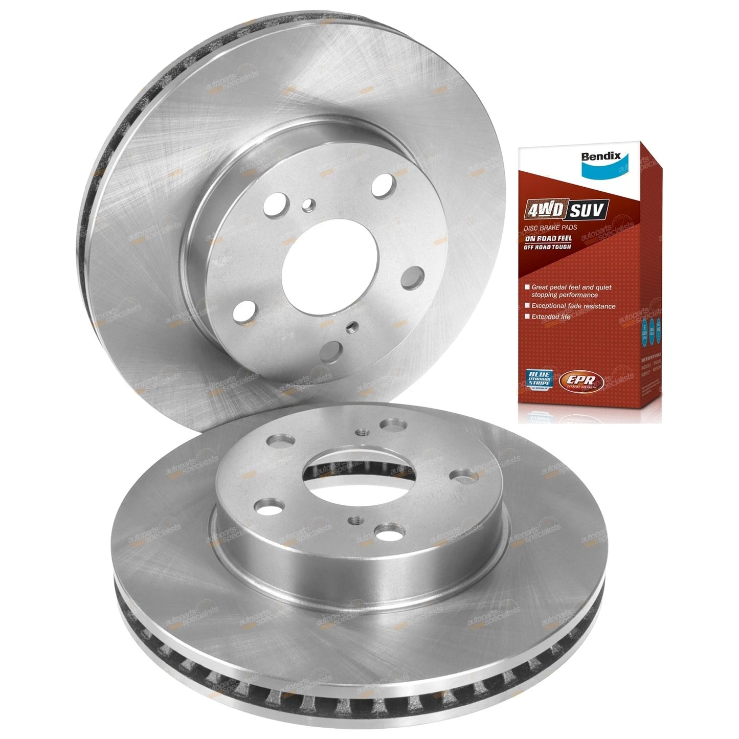 Front Disc Brake Rotors + 4WD Pads for Hilux GGN15 KUN16 TGN16 (2008–2016)