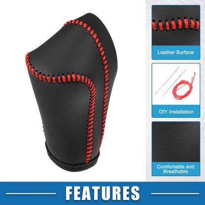 Gear Shift Lever Cover for Honda CR-V (2008–2014) - Black Red Stitches
