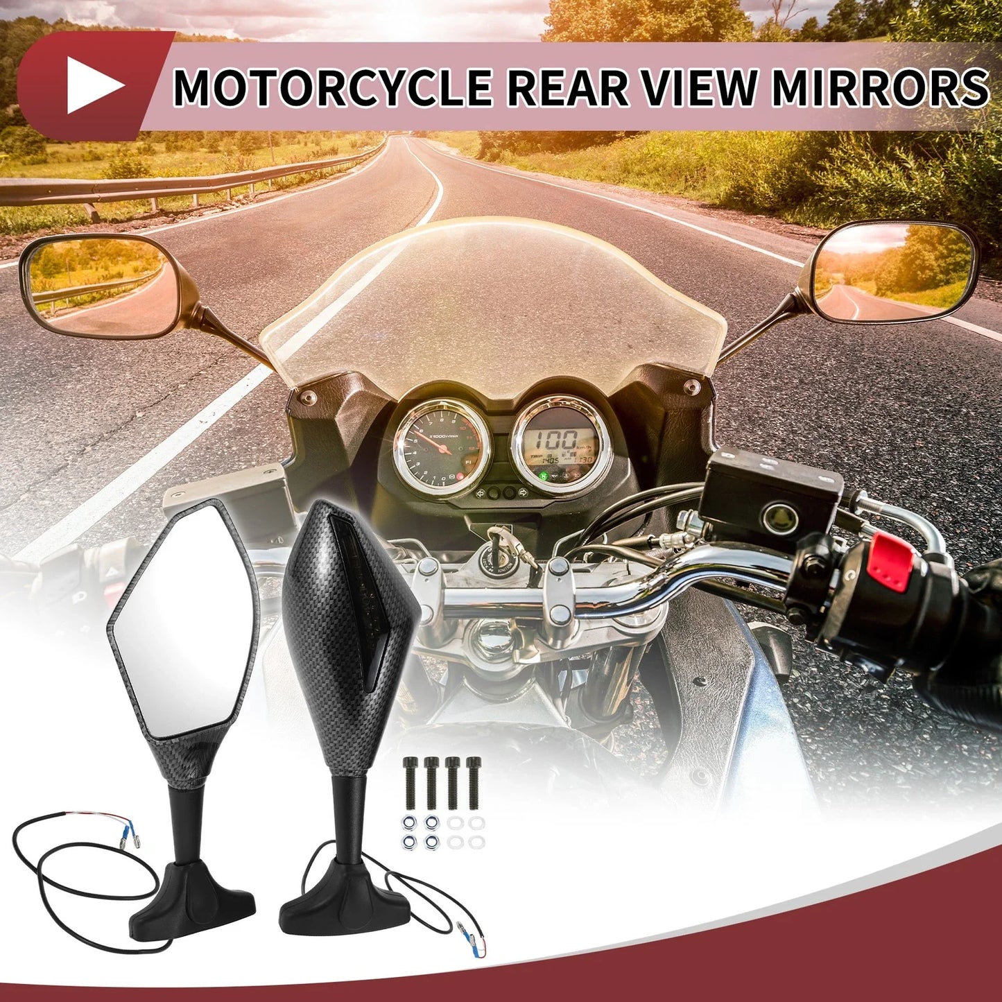 Motorcycle Rear View Mirrors for Suzuki GSX-R600 GSX-R750 (2003-2017)