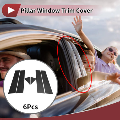 Door Pillar Window Trim for Chevrolet Trailblazer (2024–2025) Black Carbon Fiber