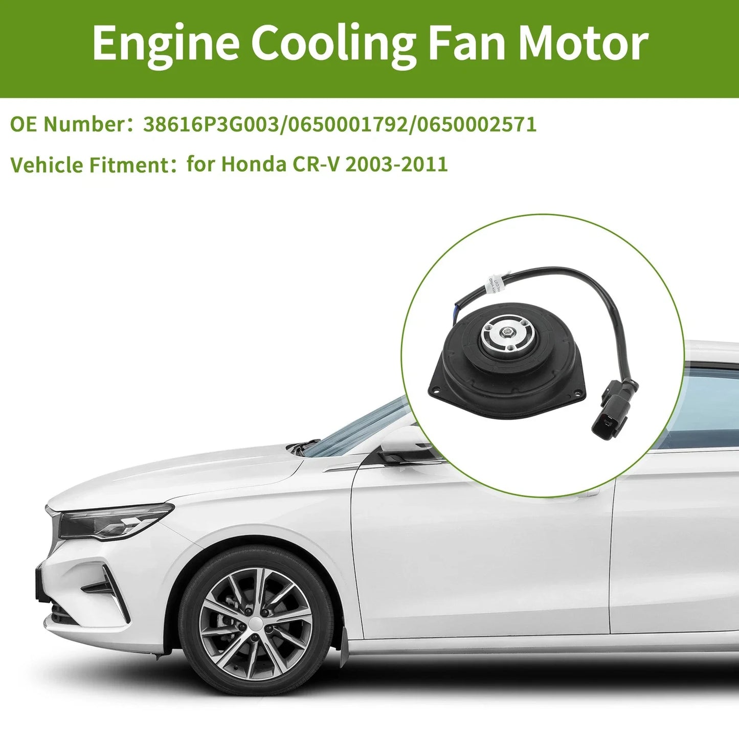 Radiator Fan Motor for Honda CR-V (2003-2011) 1 x Motor