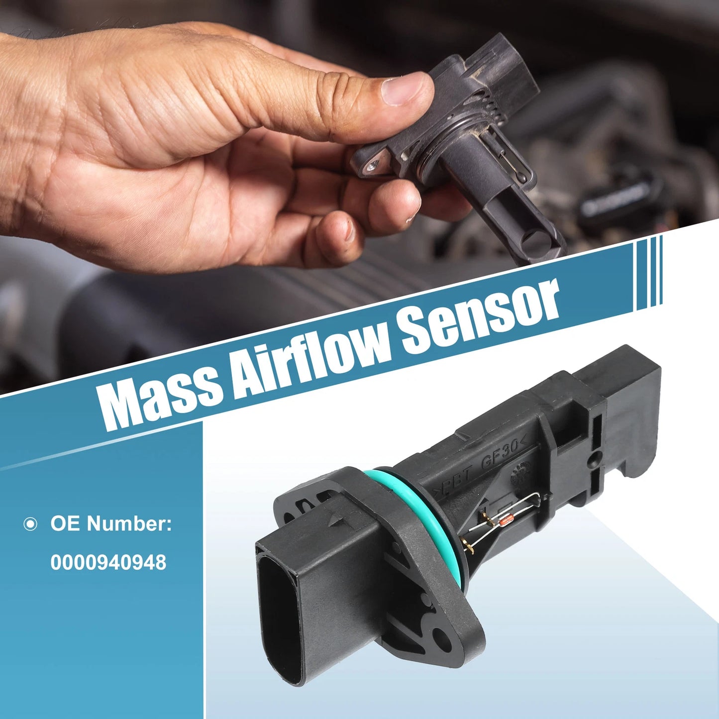 Mass Air Flow Sensor for Mercedes-Benz C230 (1997–2000) No. 0000940948