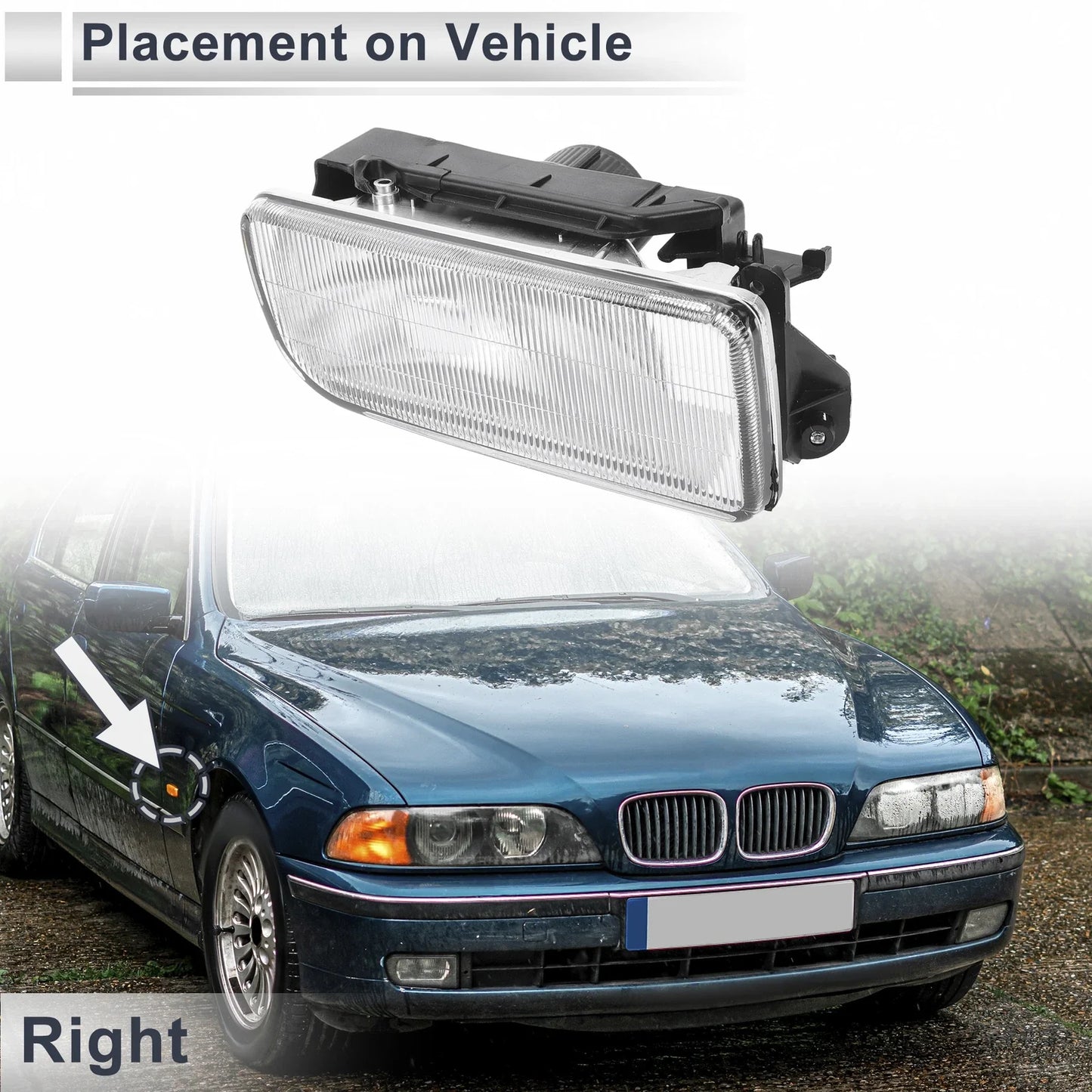 Right Front Bumper Side Marker Light Cover 1 Pc for BMW 3 Series