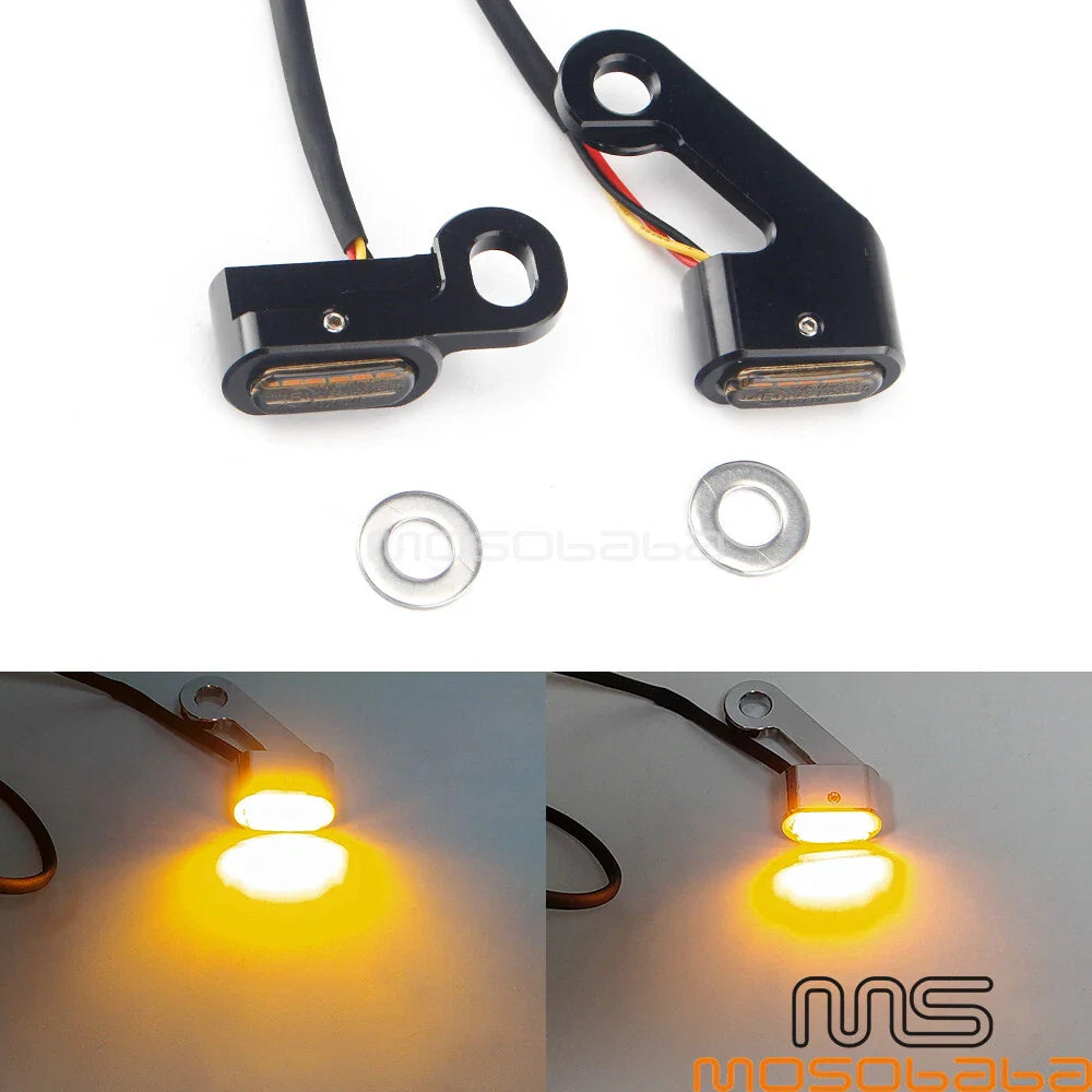 CNC Cut LED Turn Signal Lights for Harley Dyna, Touring, Road Glide, Electra Glide (2006-2023)