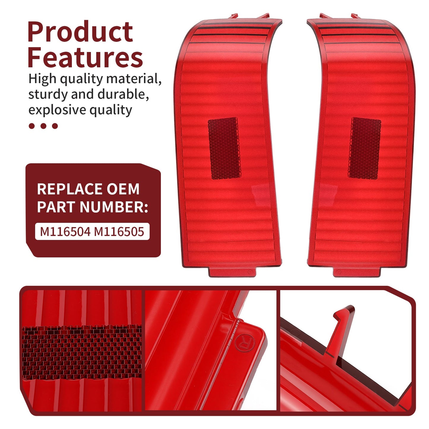 Rear Tail Light Lens Set for John Deere 415 425 445 455